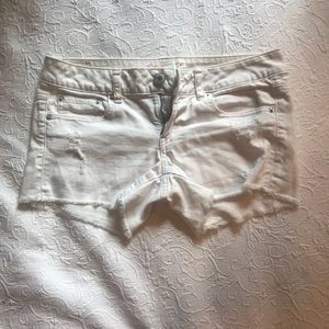 American Eagle White Jean Shorts